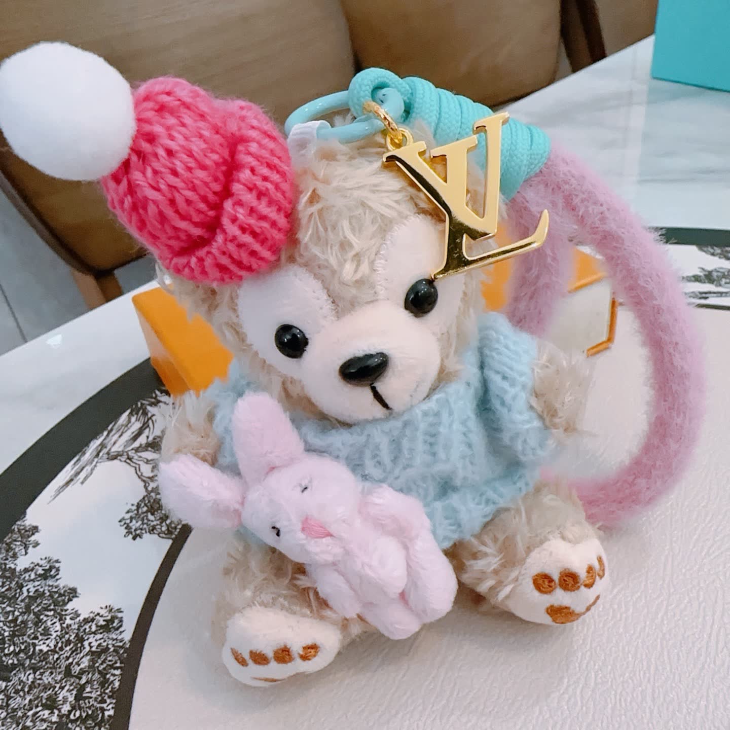 Louis Vuitton Monogram World Tour Bear Keychain